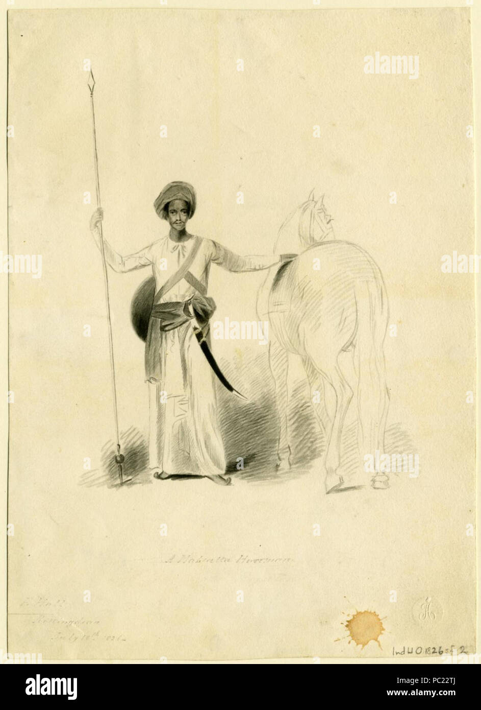 388 Mahratta horseman Foto Stock