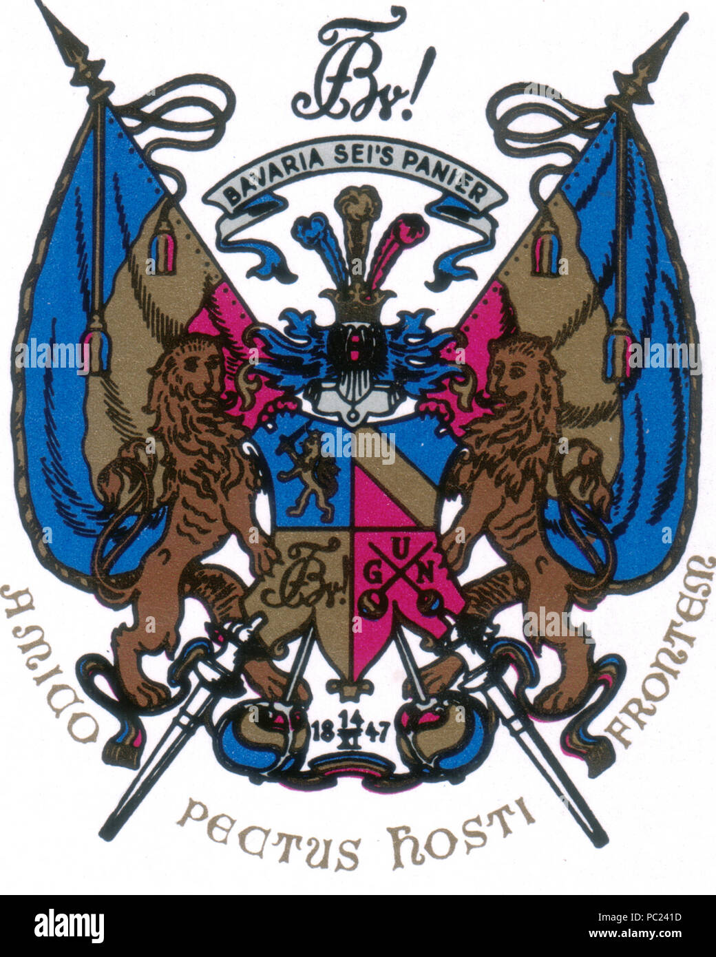 642 Wappen Corps Baviera zu Karlsruhe Foto Stock