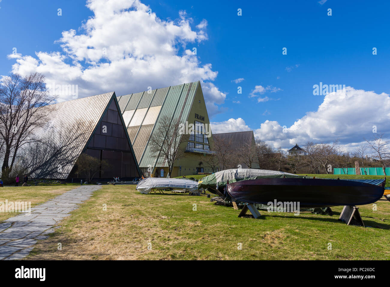 OSLO, Norvegia - 26 Aprile 2018: Il Museo Fram è un museo che racconta la storia del norvegese di esplorazione polare. Si trova sulla penisola di Bygdøy Foto Stock