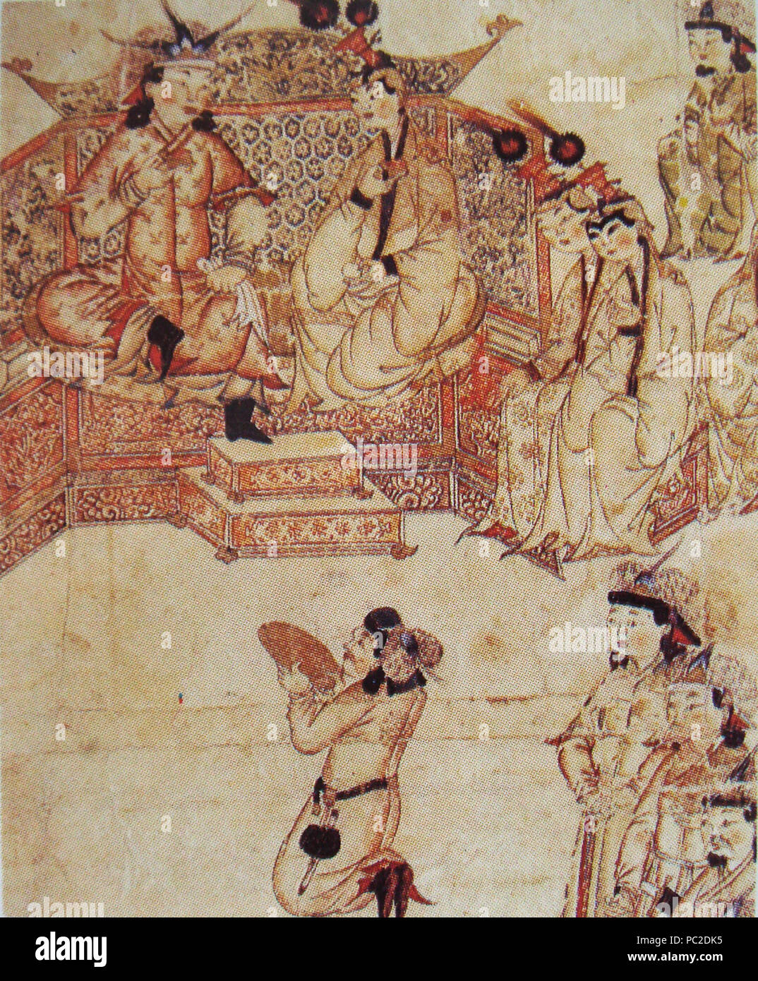 243 Ghazan con mia moglie presso la sua corte Foto Stock