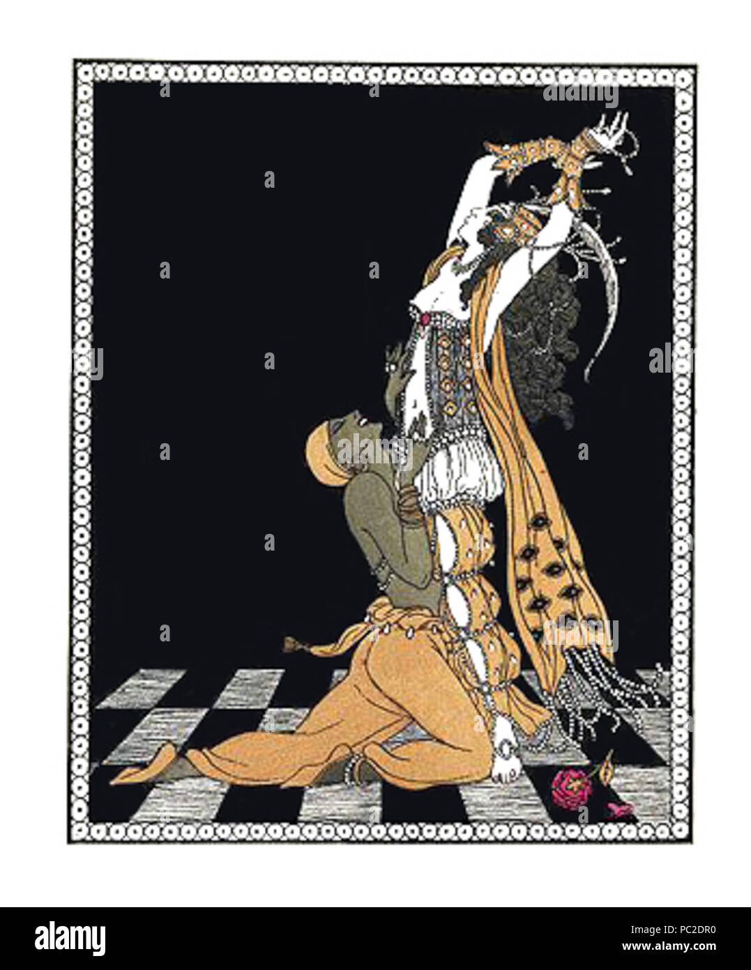 444 Nijinsky, Vaslav (1890-1950) e Rubinstein, Ida (1880-1960) - 1913 - Barbier, George (1882-1932) - Nijinsky (in Schéhérazade, Parigi, 1910) - 1913 6 Foto Stock