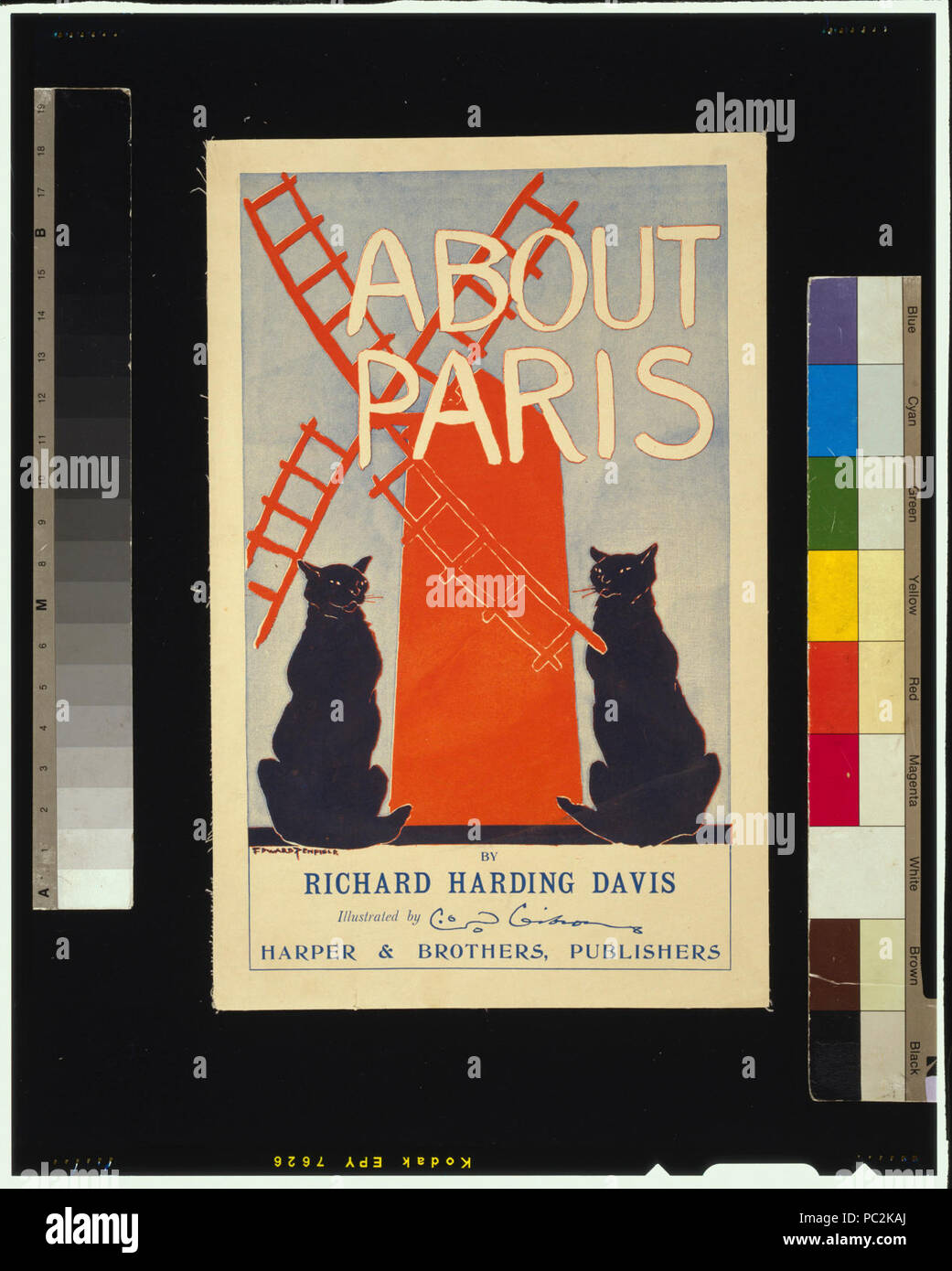 Su Parigi, da Richard Harding Davis, illustrata mediante O.D. Gibson - Edward Penfield. Foto Stock