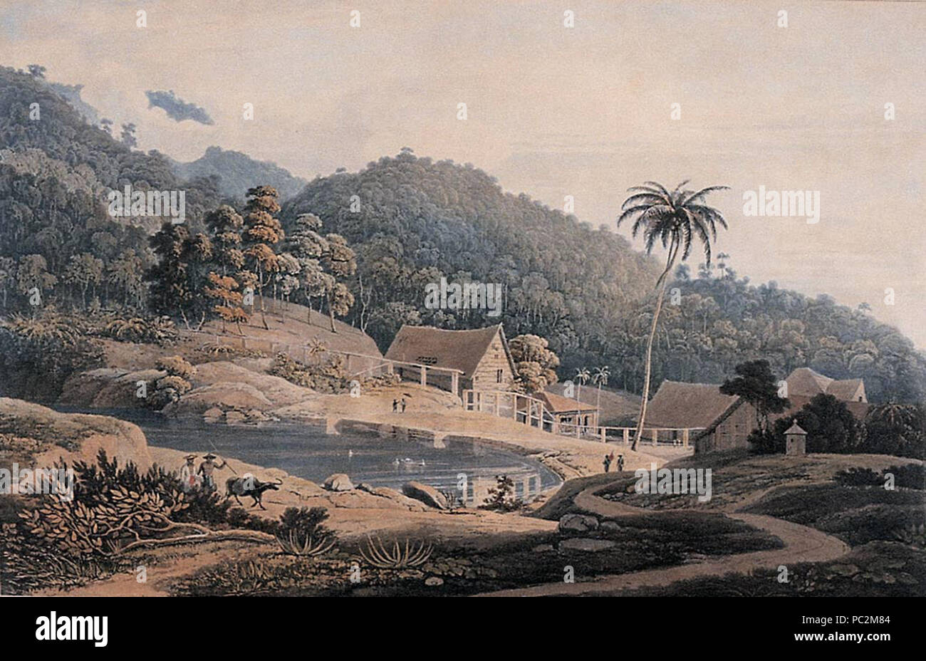 475 Penang Museum pittura storica L130b Foto Stock