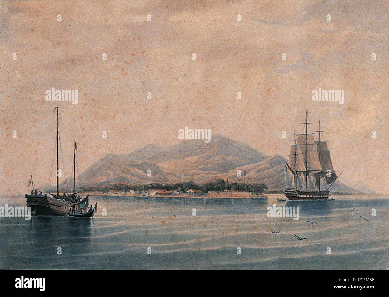 475 Penang Museum pittura storica M142B Foto Stock