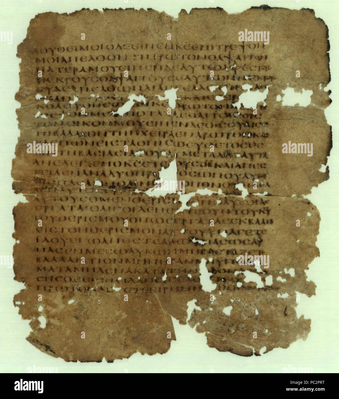 620 Uncial 0181 r Lc 9,59-10,5 Foto Stock