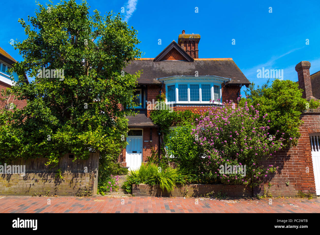 Affascinante rosso mattone famiglia inglese home in Lewes, Regno Unito Foto Stock