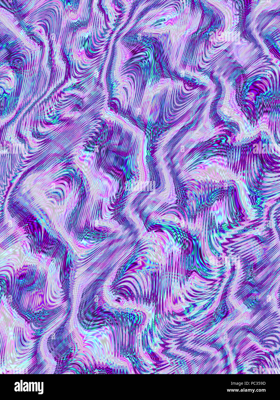 Illustrazione di un astratto astratto viola selvatica e sfondo blu Foto Stock