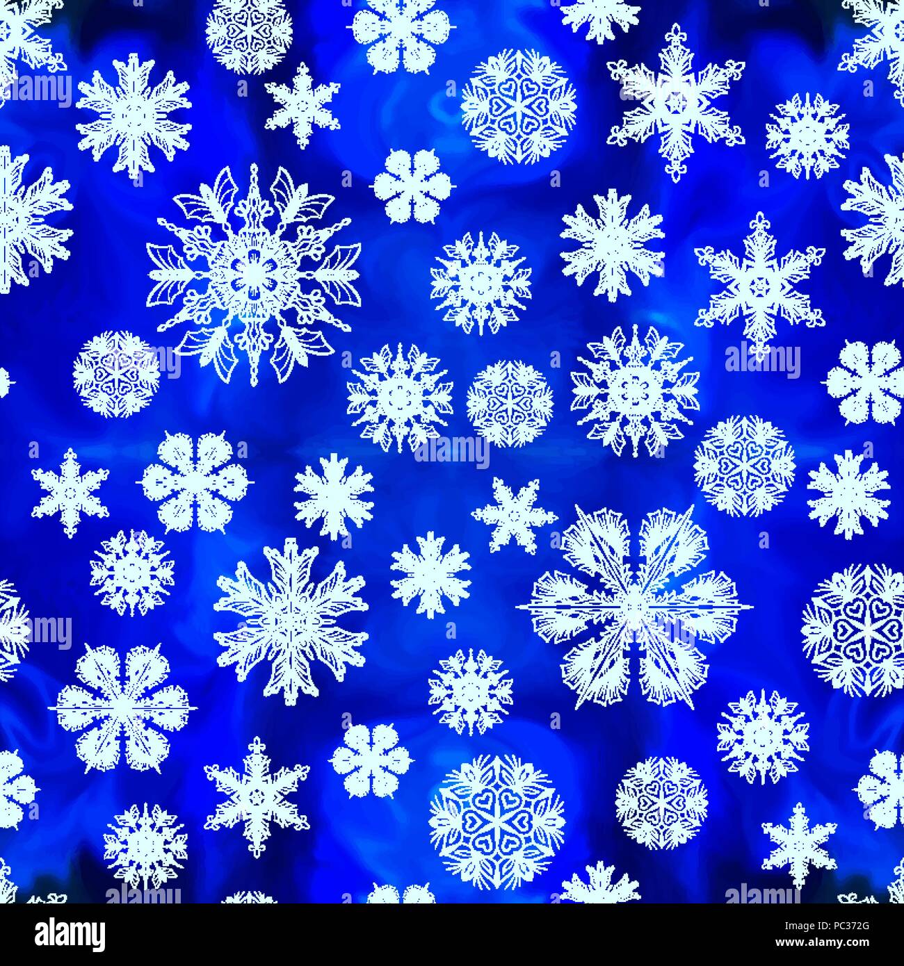 Seamless pattern a fiocchi di neve Illustrazione Vettoriale
