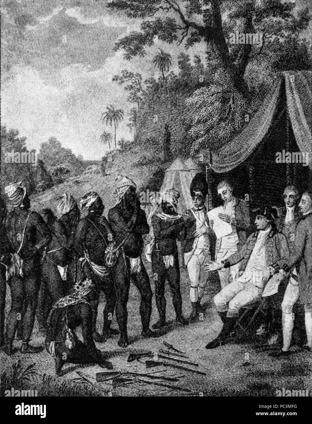 538 SaintVincent Carib trattato negoziato 1773 Foto Stock