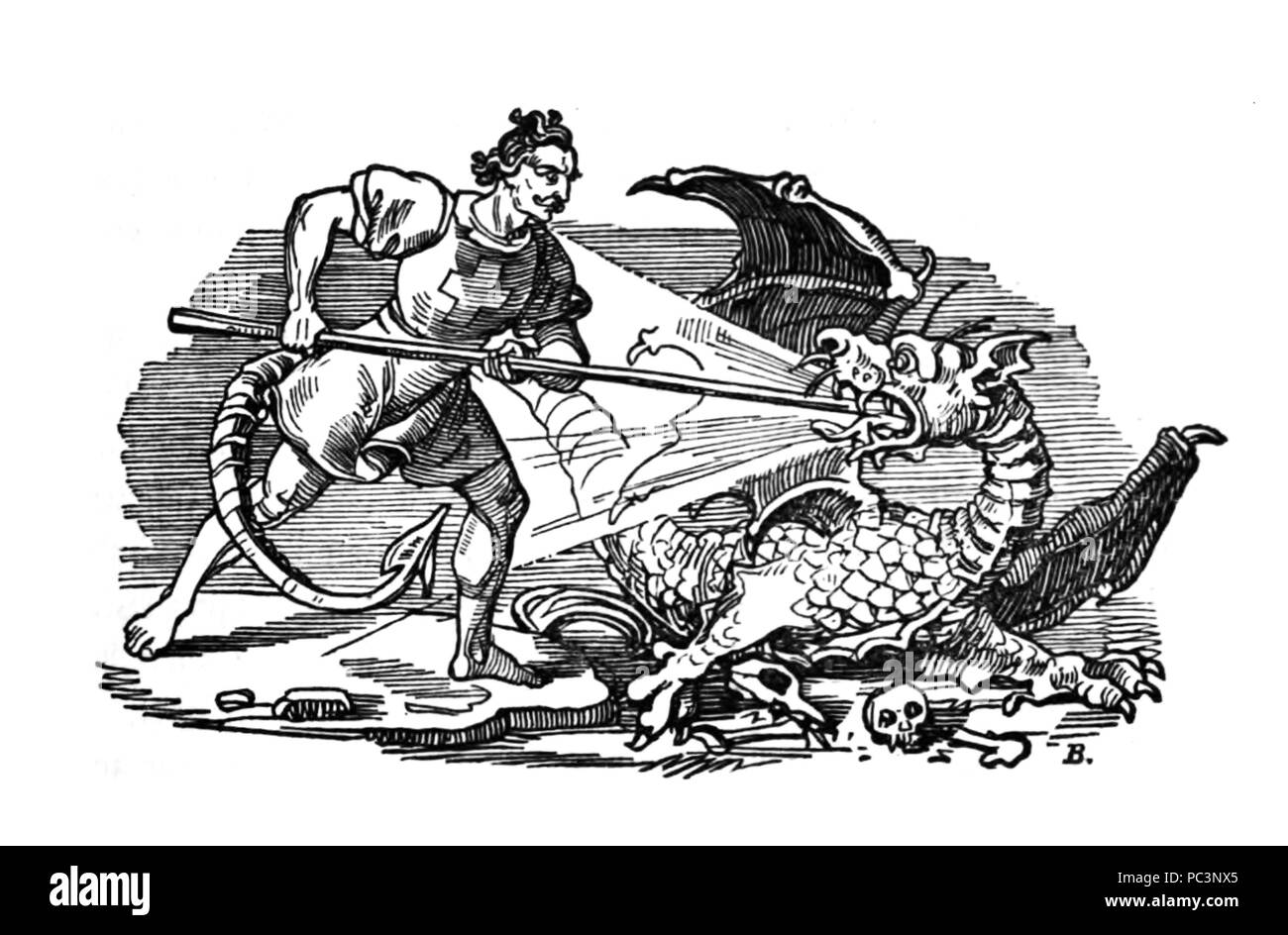 548 Schweizer erschlägt den Drachen - Jakob Ziegler Foto Stock