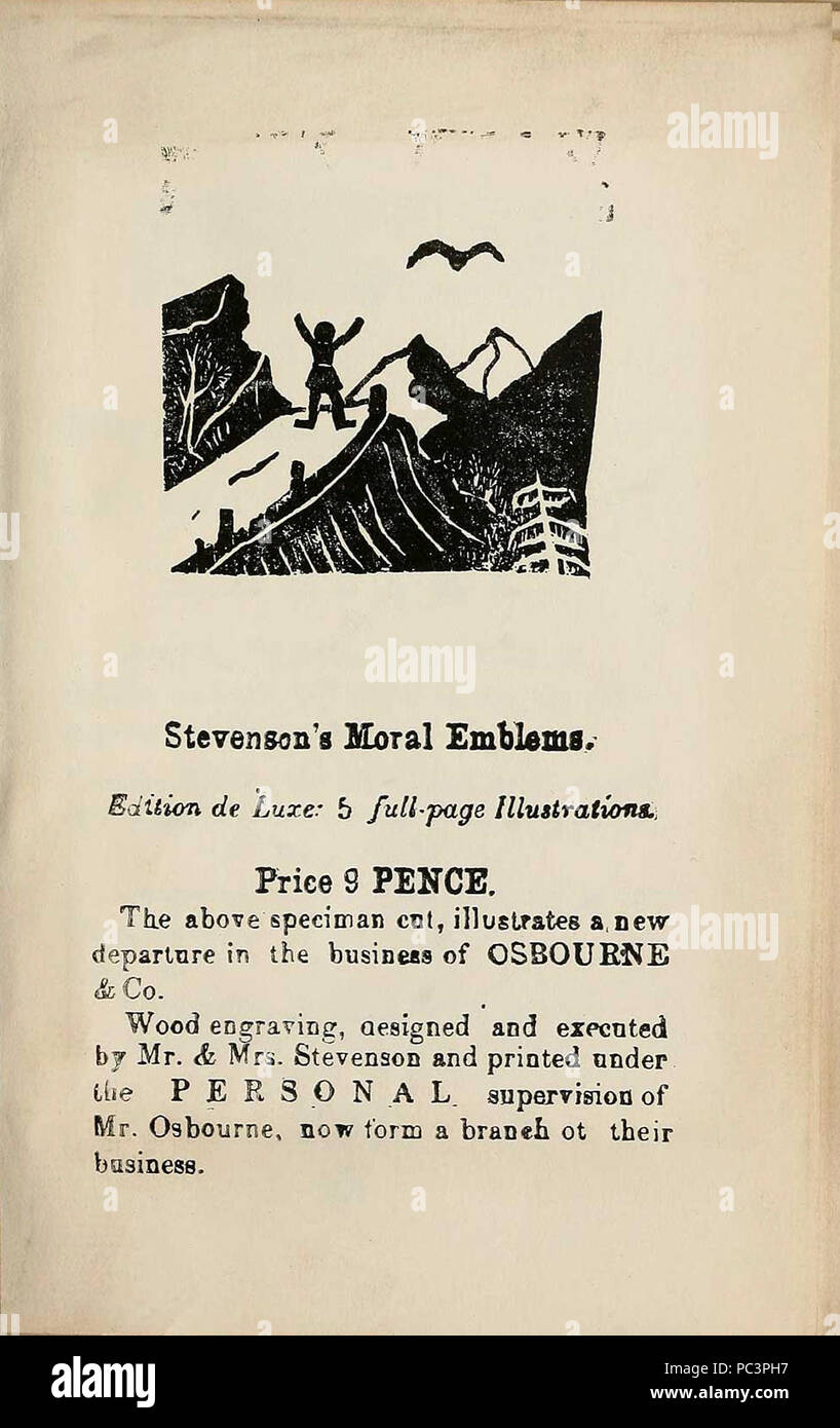 Annuncio di 'moral emblemi' edizione de luxe. Foto Stock