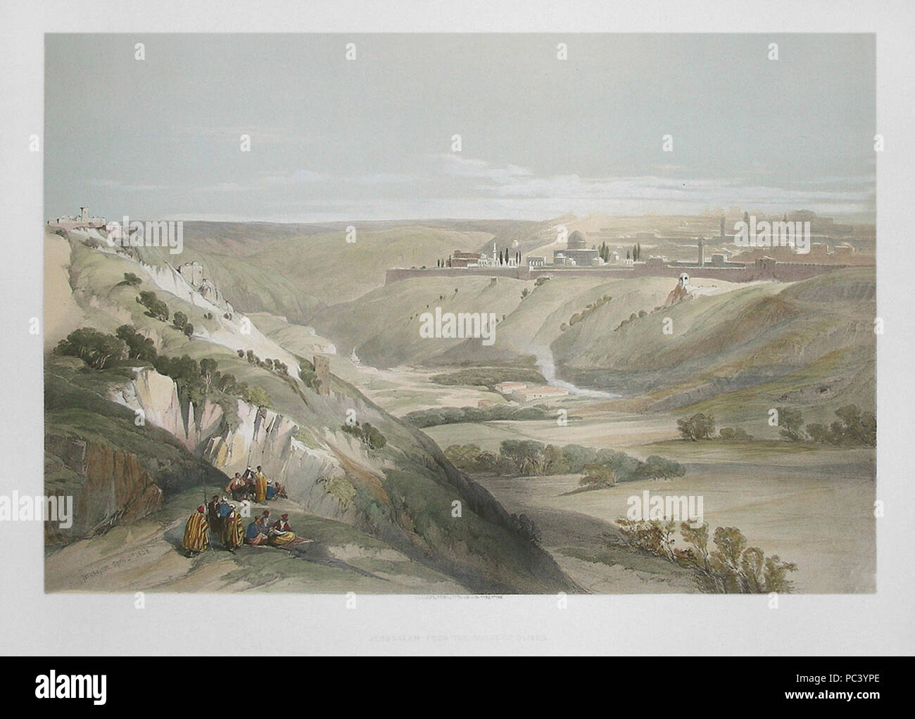 99 Brockhaus e Efron Enciclopedia Ebraica (Gerusalemme dal monte degli Ulivi) Foto Stock