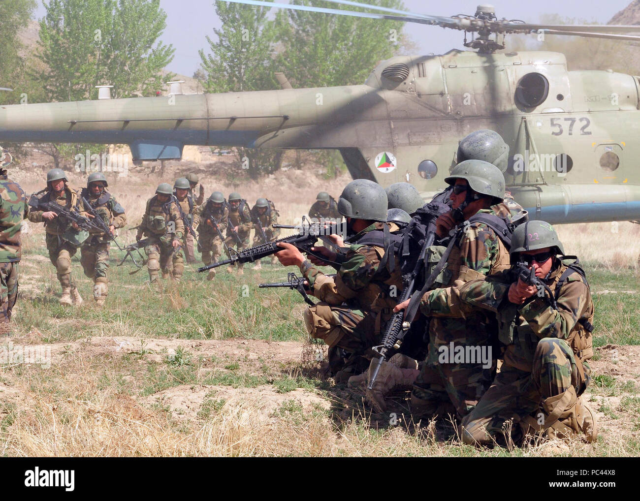 Commandos afgano e l esercito nazionale afghano Air Corps 2010. Foto Stock