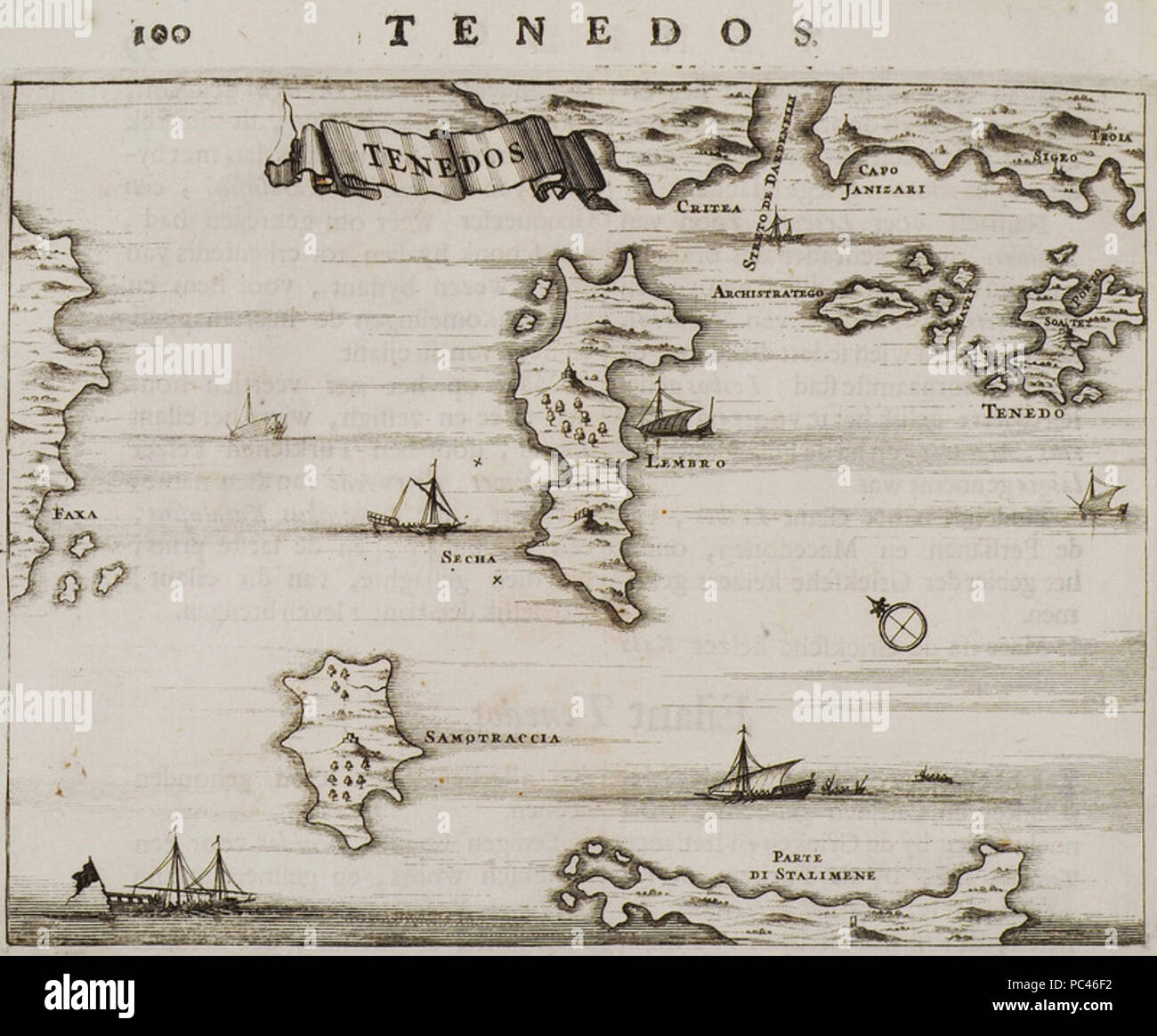 590 Tenedos - Olfert Dapper - 1688 Foto Stock