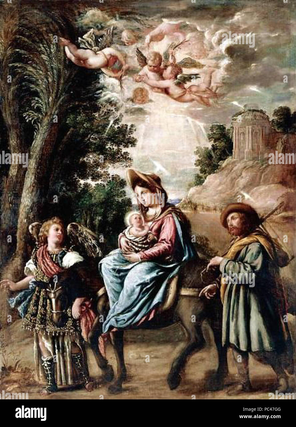 595 La fuga in Egitto Foto Stock