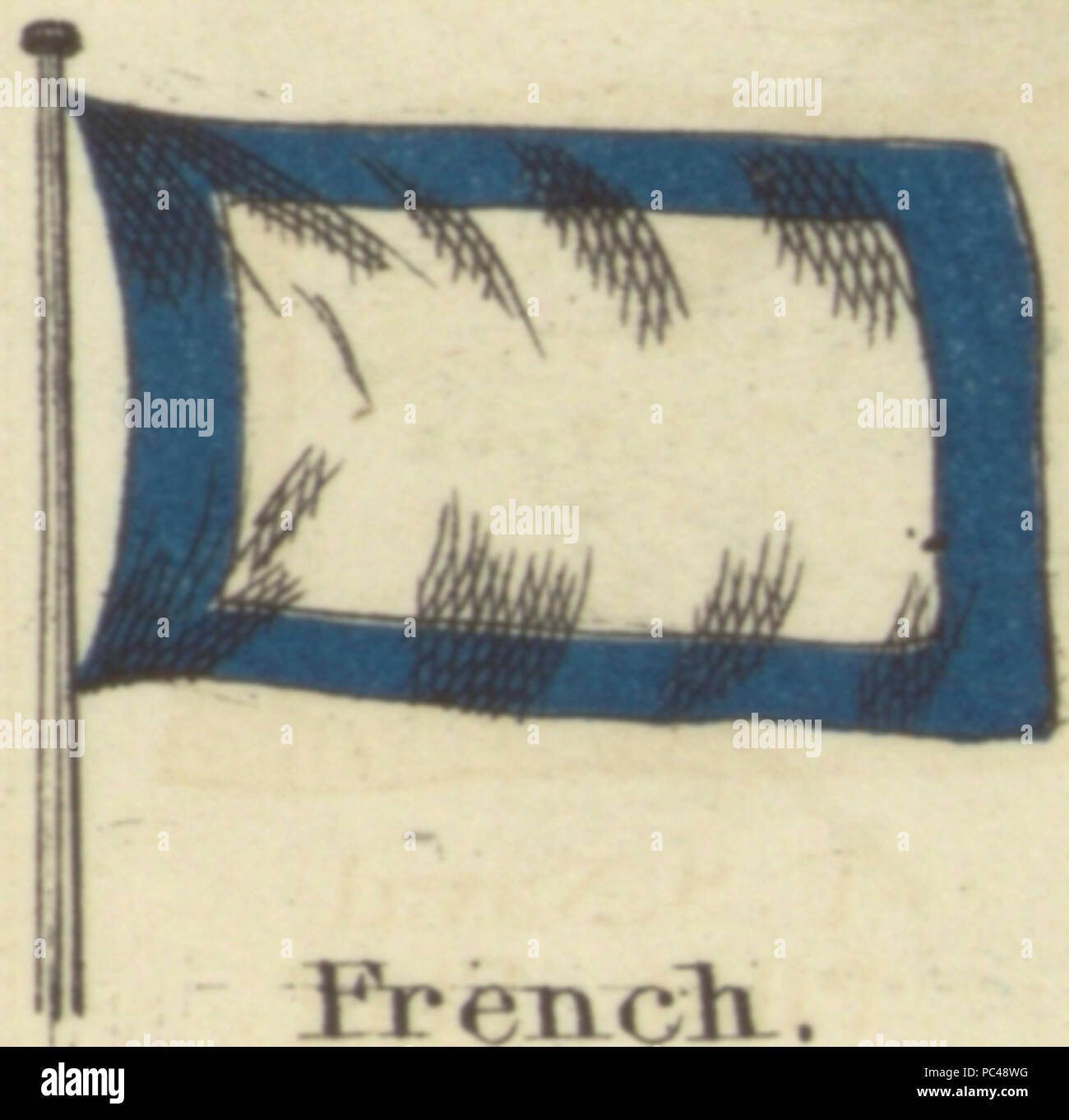 558 segnali per i piloti. Il francese. Johnson nuovo grafico di emblemi nazionali, 1868 Foto Stock