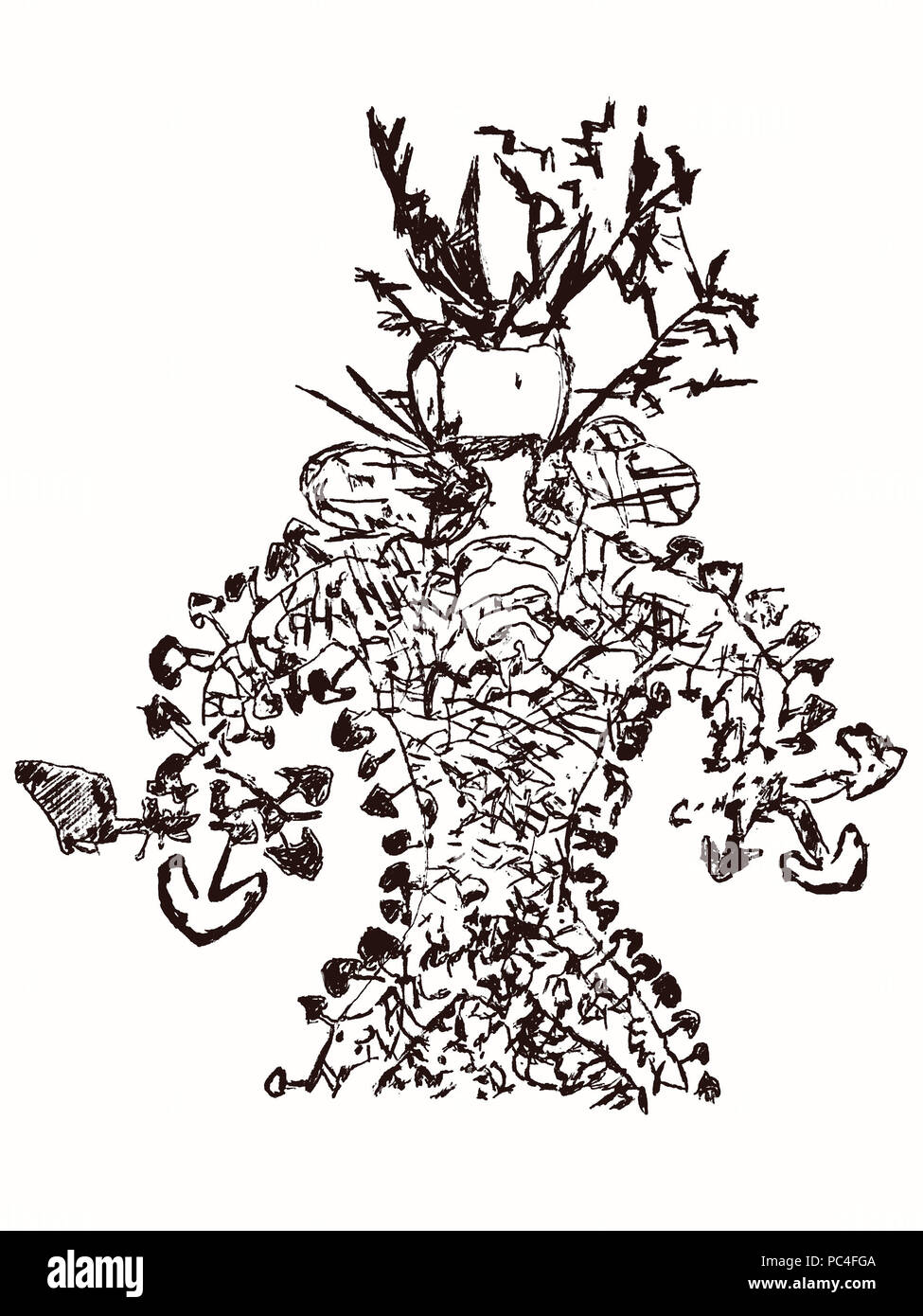 588 Tassili fungo Matalem-Amazar uomo Foto Stock