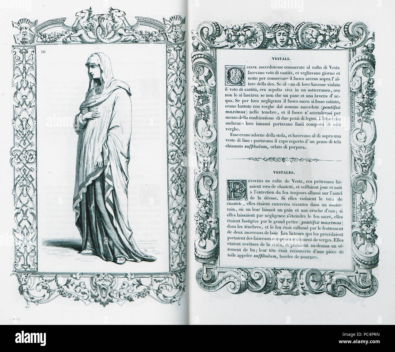 630 Vestali - Vecellio Cesare - 1860 Foto Stock