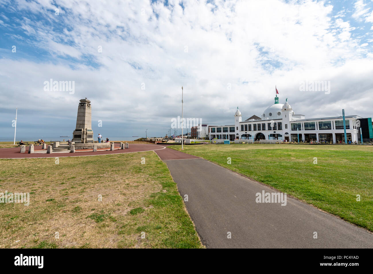 Città spagnola, Whitley Bay, a nord-est dell' Inghilterra Foto Stock