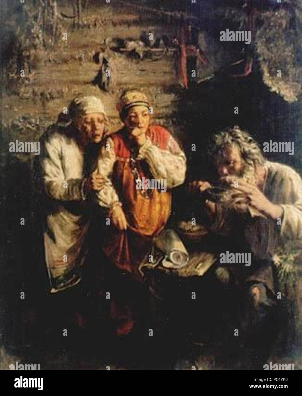 681 Мясоедов Знахарь 1860 Foto Stock