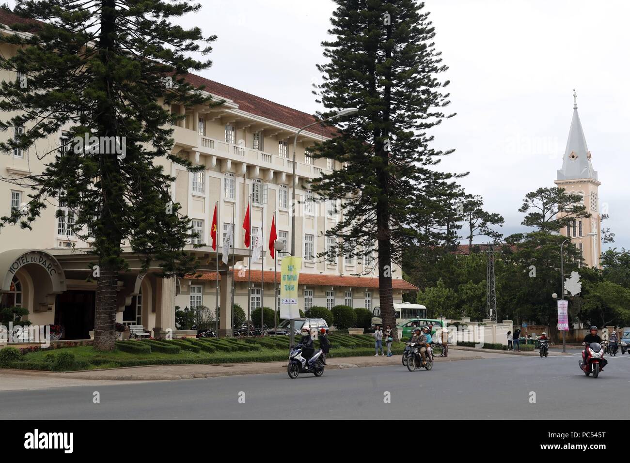 Vecchio stile francese del hotel du Parc. Dalat. Il Vietnam. | Utilizzo di tutto il mondo Foto Stock
