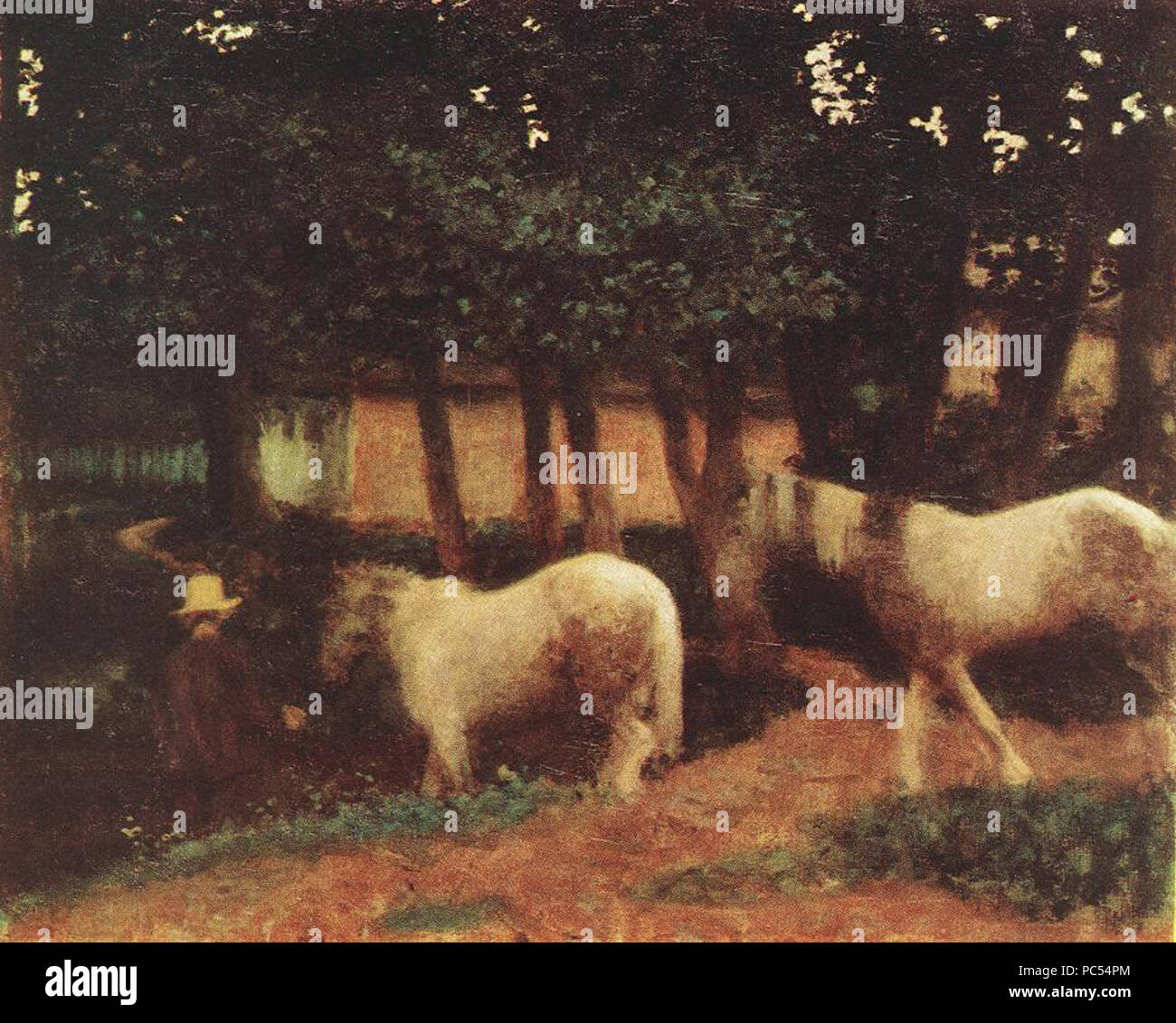 34 Ferenczy, Károly - atmosfera serale con i Cavalli (1899) Foto Stock