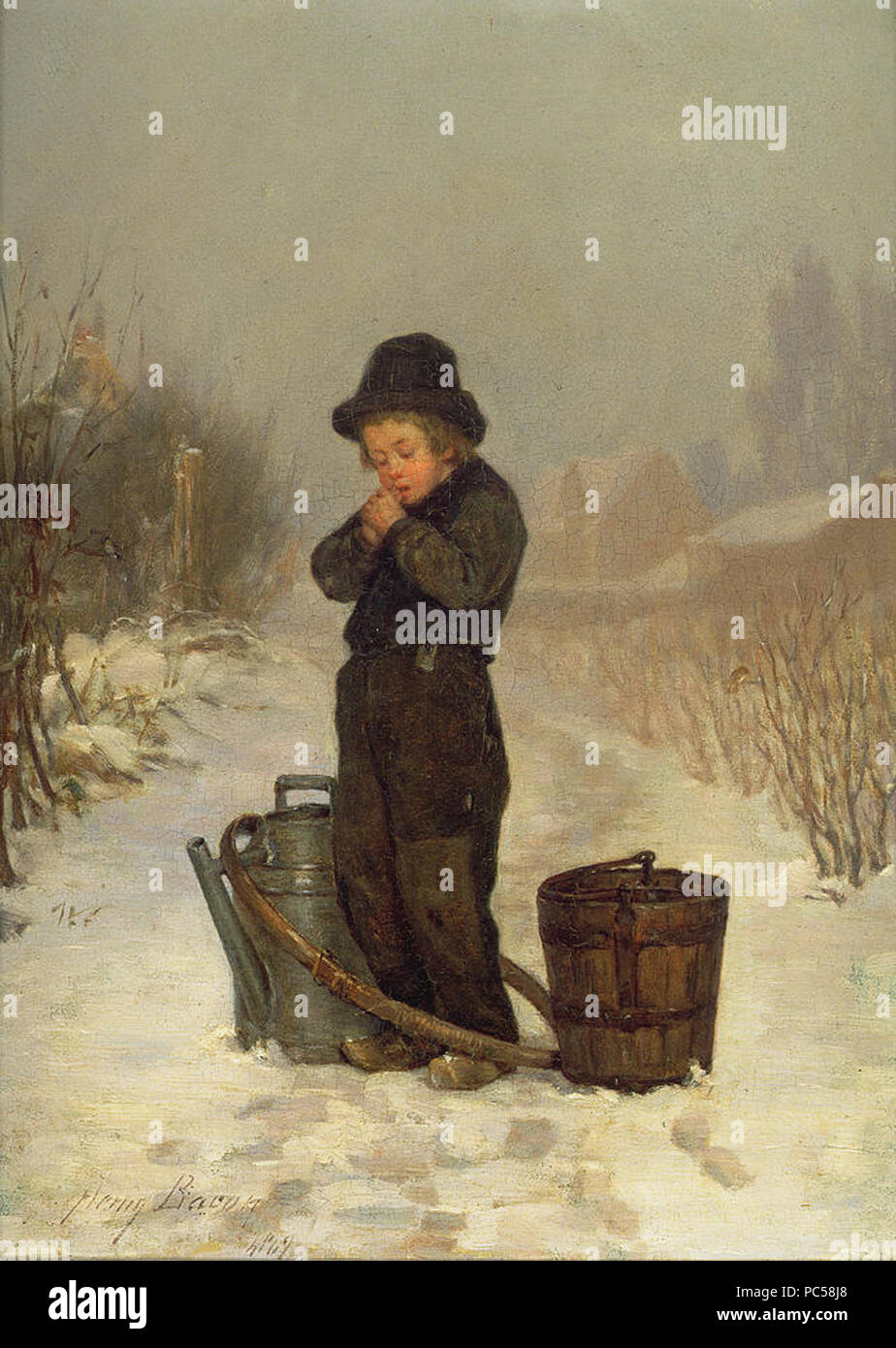 642 Warming-his-mani-henry-bacon Foto Stock