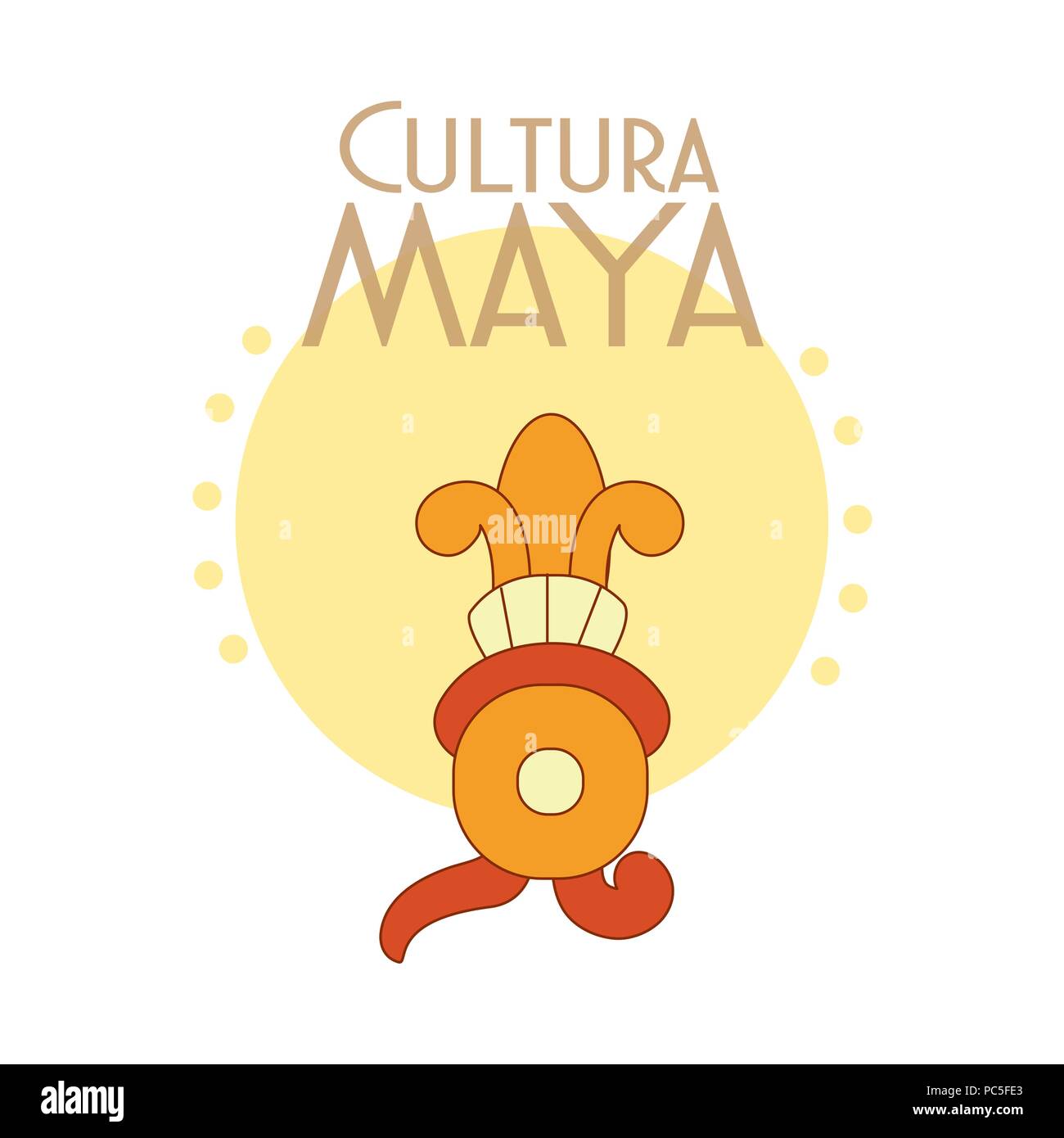 Cultura Maya cartolina Illustrazione Vettoriale