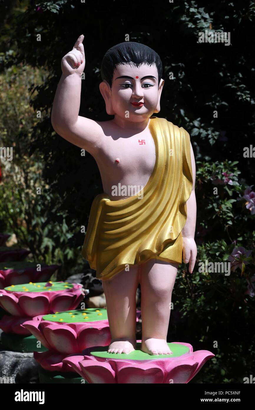 Van Hanh zen monastero buddista. Il principe Siddharta Gautama Buddha, come un bambino. Dalat. Il Vietnam. | Utilizzo di tutto il mondo Foto Stock