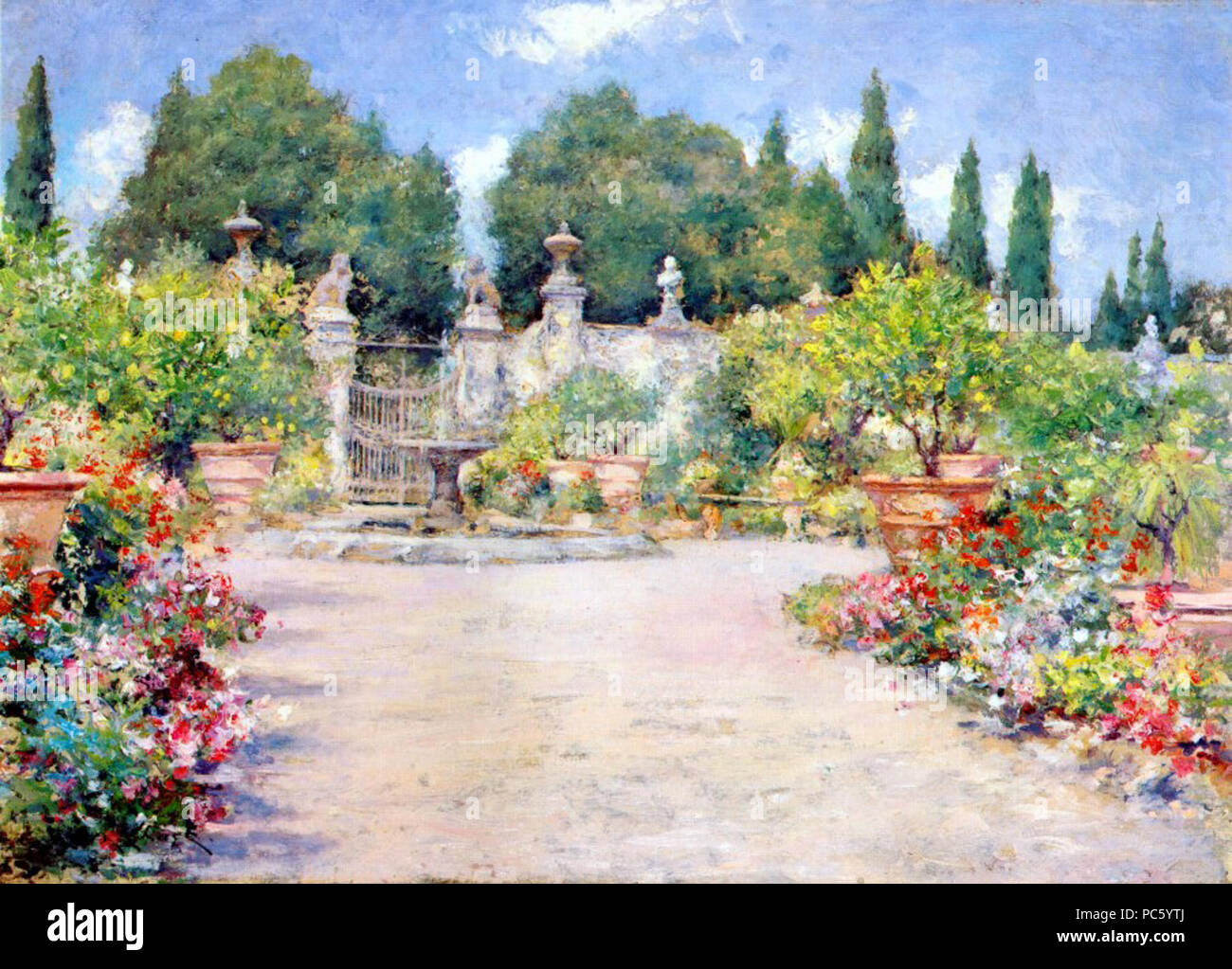 19 Chase William Merritt un giardino italiano 1909 Foto Stock