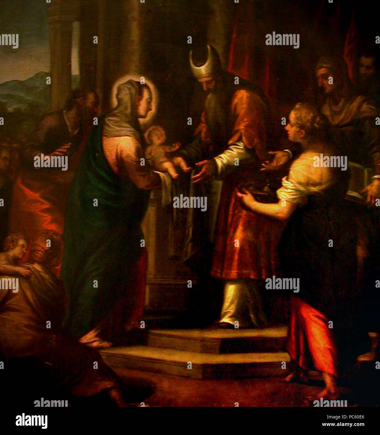 21 Darbingung im Tempel Alessandro Maganza Foto Stock