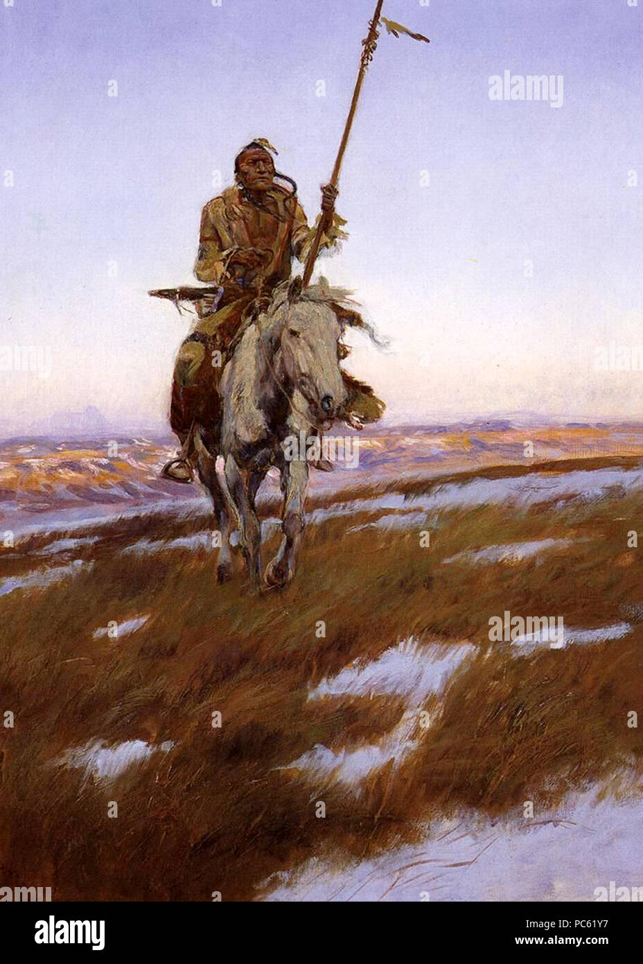 123 Charles Marion Russell - indiani Cree Foto Stock