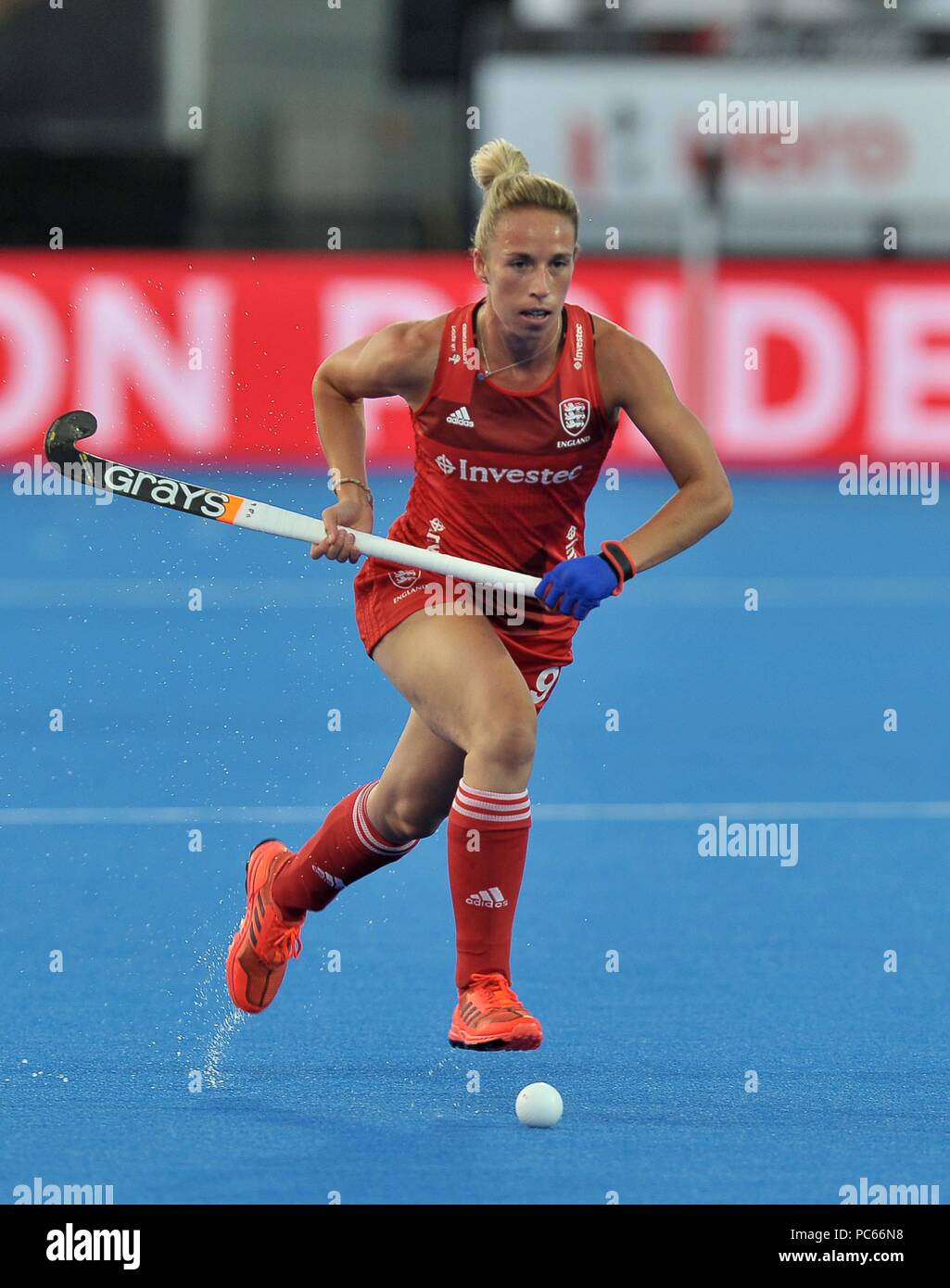 Londra, Regno Unito. Il 31 luglio 2018. Susannah Townsend (ITA). Inghilterra V Corea. Match 28. Gioco di crossover. Womens Hockey World Cup 2018. Lee Valley hockey center. Queen Elizabeth Olympic Park. Stratford. Londra. Regno Unito. 31/07/2018. Credito: Sport In immagini/Alamy Live News Foto Stock