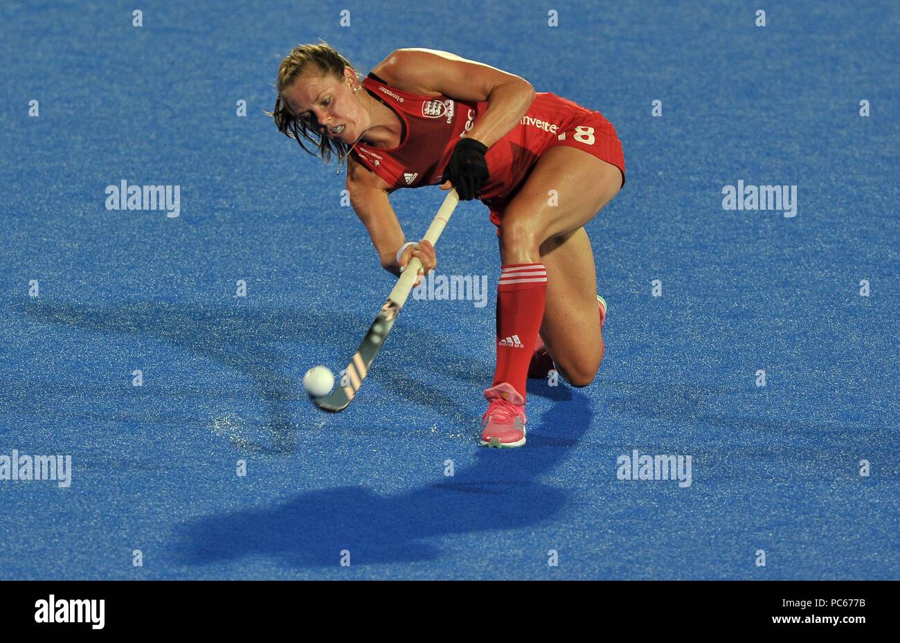 Londra, Regno Unito. Il 31 luglio 2018. Giselle Ansley (ITA). Inghilterra V Corea. Match 28. Gioco di crossover. Womens Hockey World Cup 2018. Lee Valley hockey center. Queen Elizabeth Olympic Park. Stratford. Londra. Regno Unito. 31/07/2018. Credito: Sport In immagini/Alamy Live News Foto Stock