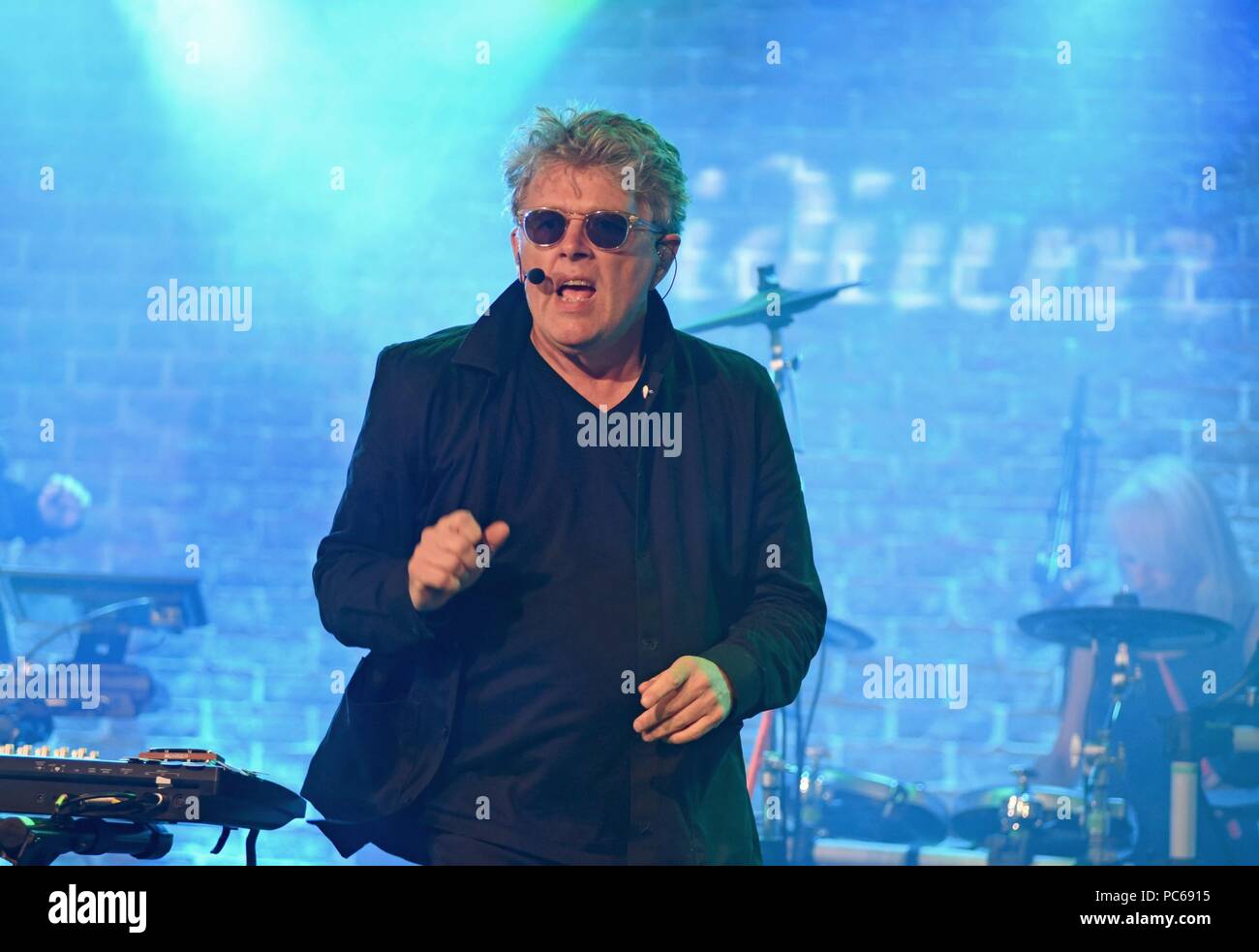 New York, NY, STATI UNITI D'AMERICA. 31 Luglio, 2018. Tom Bailey di presenze per il Thompson Twins' Tom Bailey in concerto, iridio, New York, NY Luglio 31, 2018. Credito: Derek Storm/Everett raccolta/Alamy Live News Foto Stock