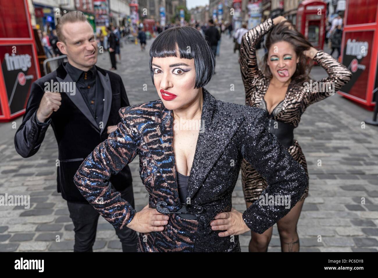 Edinburgh, Regno Unito. 1 agosto 2018, Carla Lippis porta la sua chiassosa e rock'n'roll varietà ora a Edimburgo in corrispondenza del gruppo Checkpoint dal 2-26 agosto a 23:30 Credito: ricca di Dyson/Alamy Live News Foto Stock