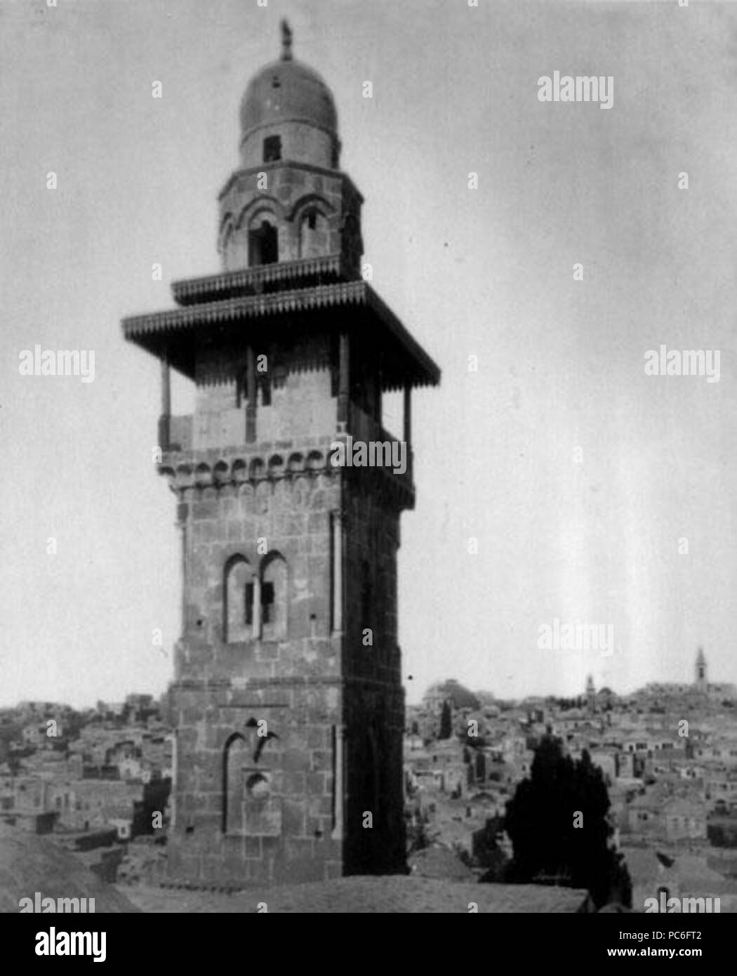 38 Ghawanima Minaret-Aqsa Foto Stock