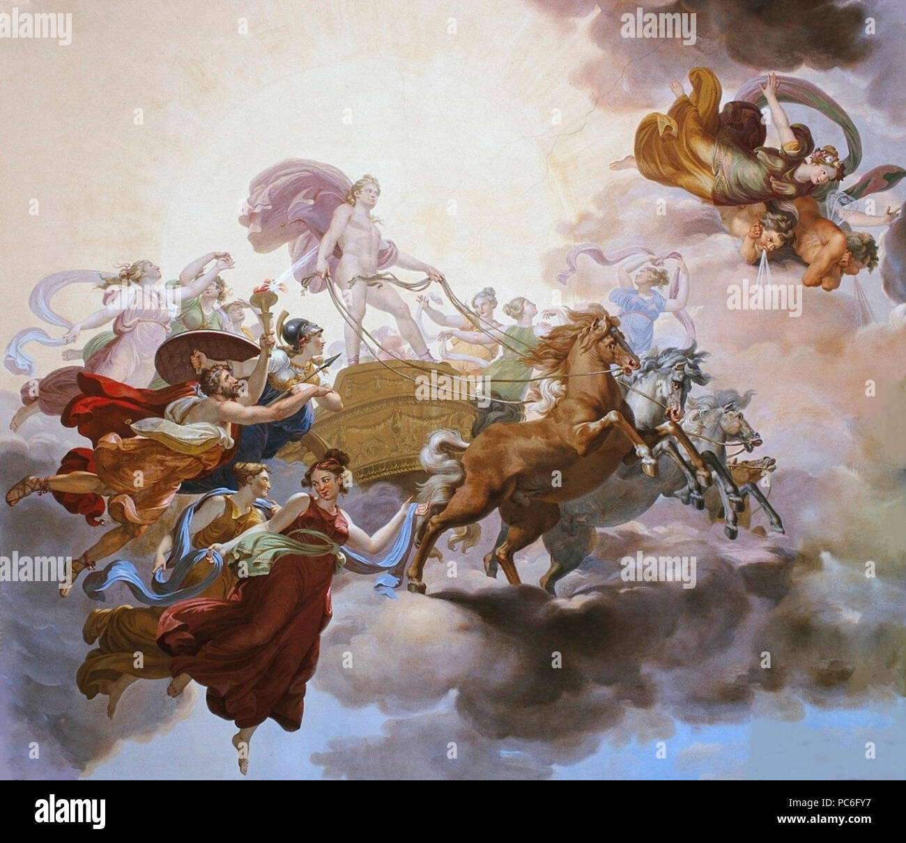 39 Giuseppe Collignon - Prometeo ruba il fuoco da Apollo il carro del sole, 1814 Foto Stock