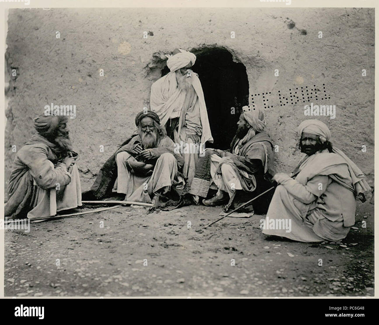 40 Gruppo di fakirs in costume a Kandahar nel 1880 (2) Foto Stock