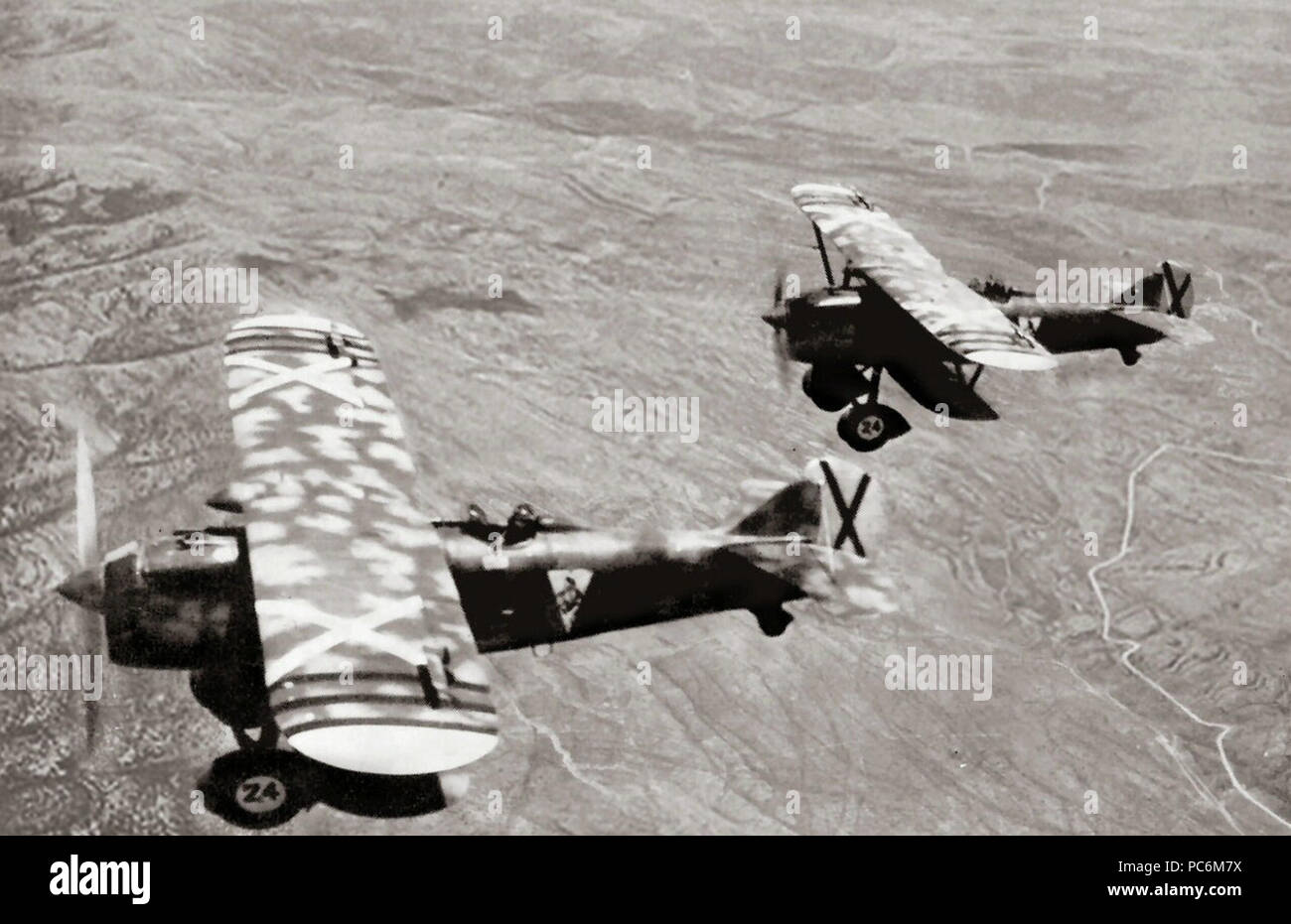 618 Due Fiat CR.32s Foto Stock