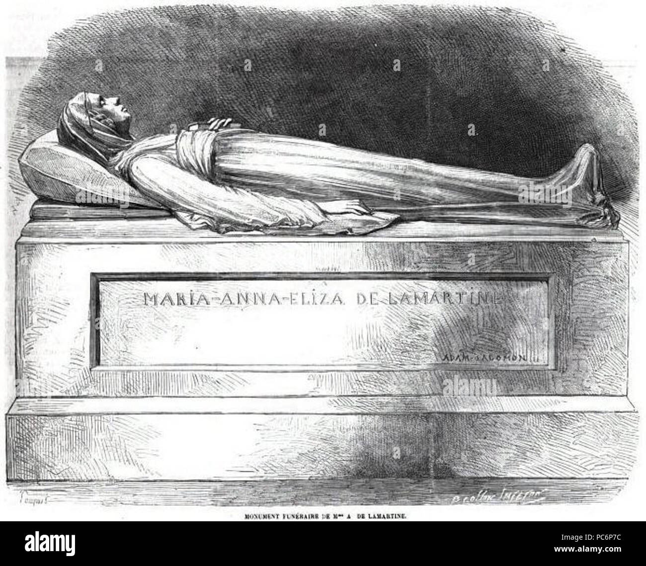 424 Monument funéraire de Mme de Lamartine Foto Stock