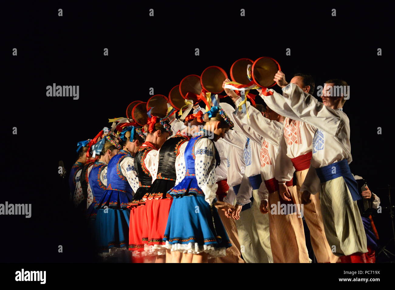 Un concerto del Veryovka folk ucraini Coro Foto Stock
