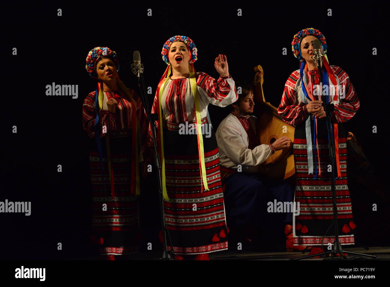 Un concerto del Veryovka folk ucraini Coro Foto Stock