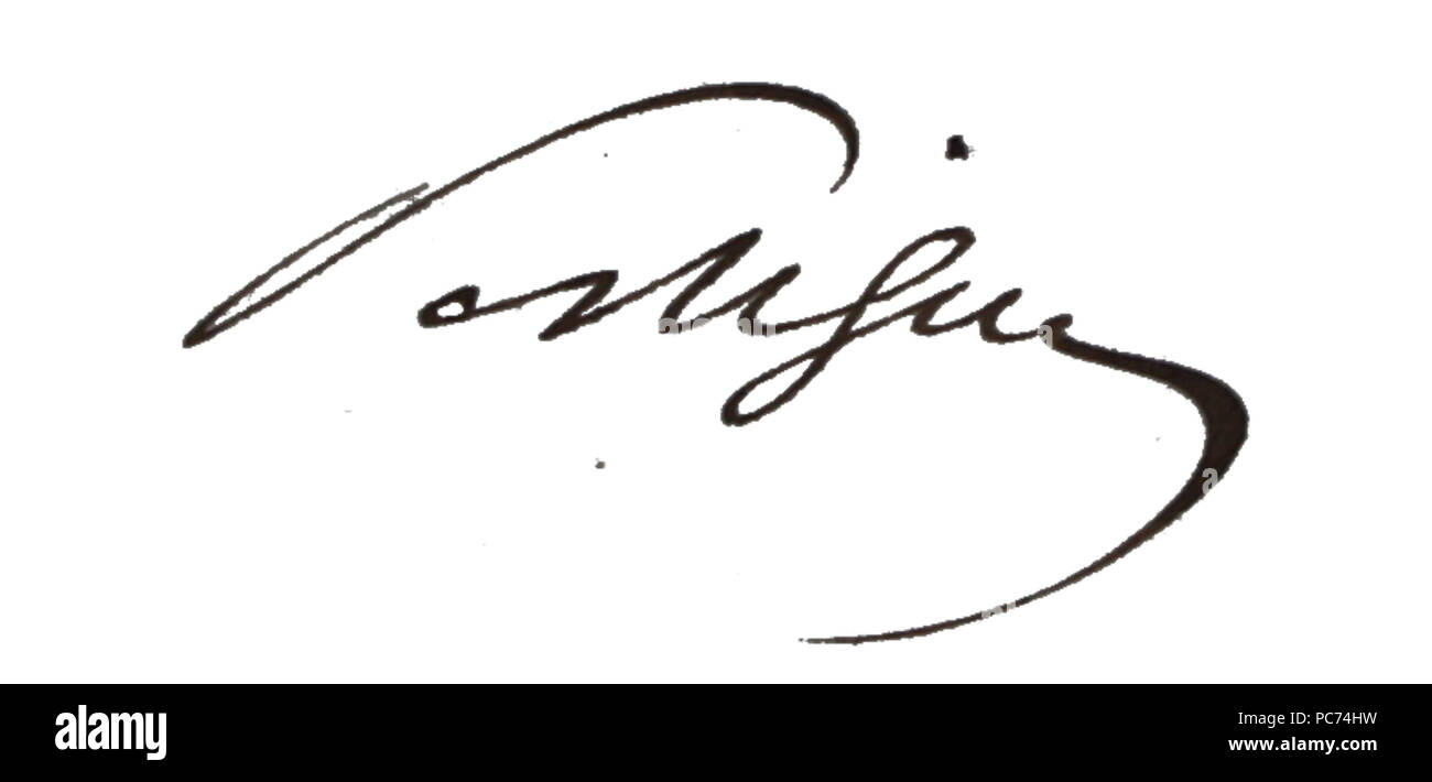 80 Firma Victor de Fialin Persigny Foto Stock