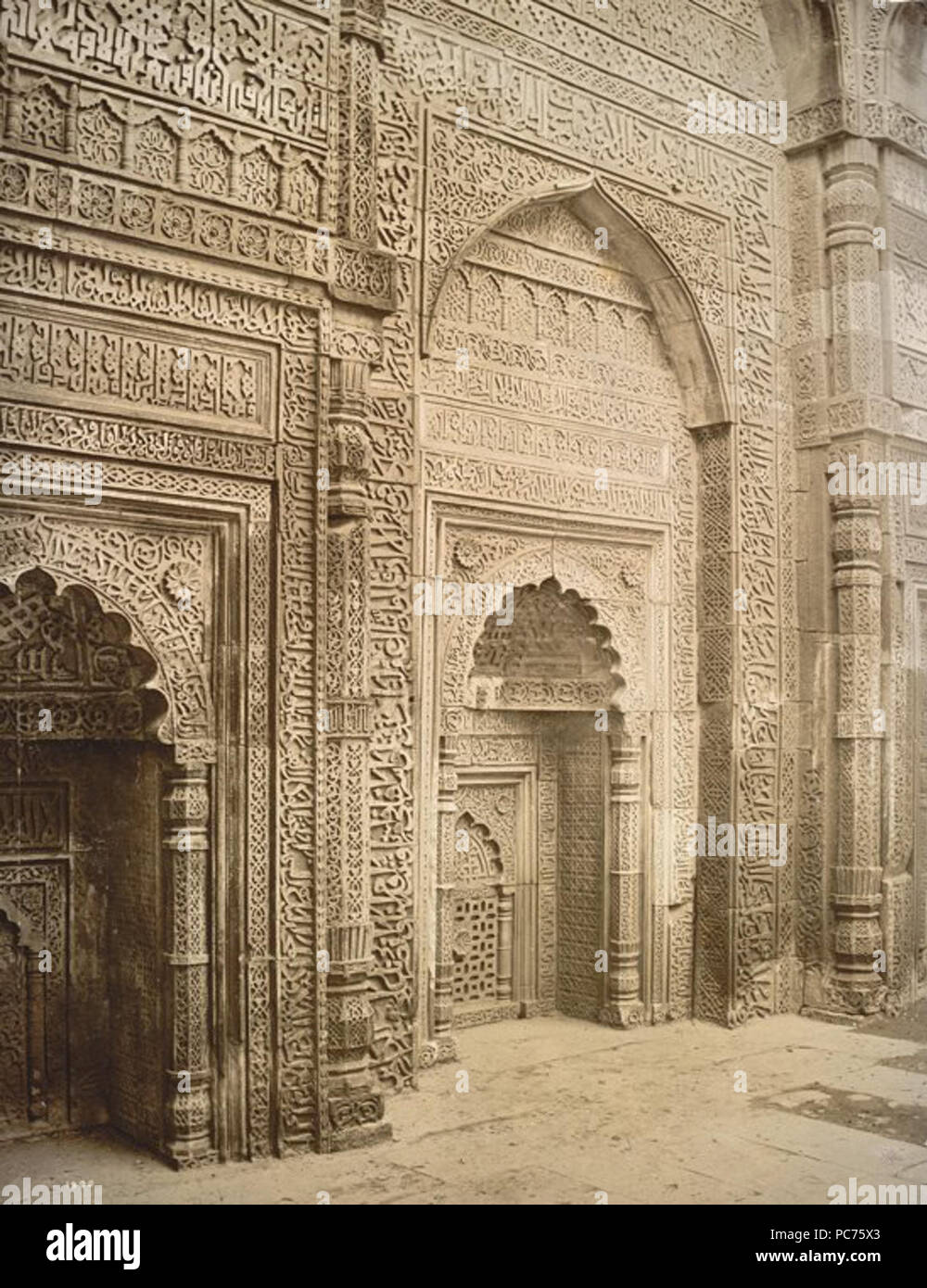 89 Tomba di Shumsuddin al Kutab Delhi nel 1890s Foto Stock