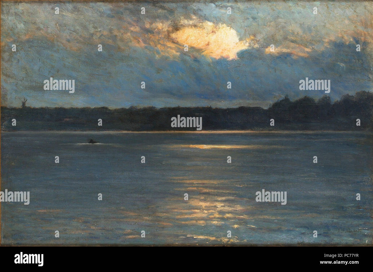 66 Axel Fahlcrantz, Skymning, daterad år 1900 Foto Stock