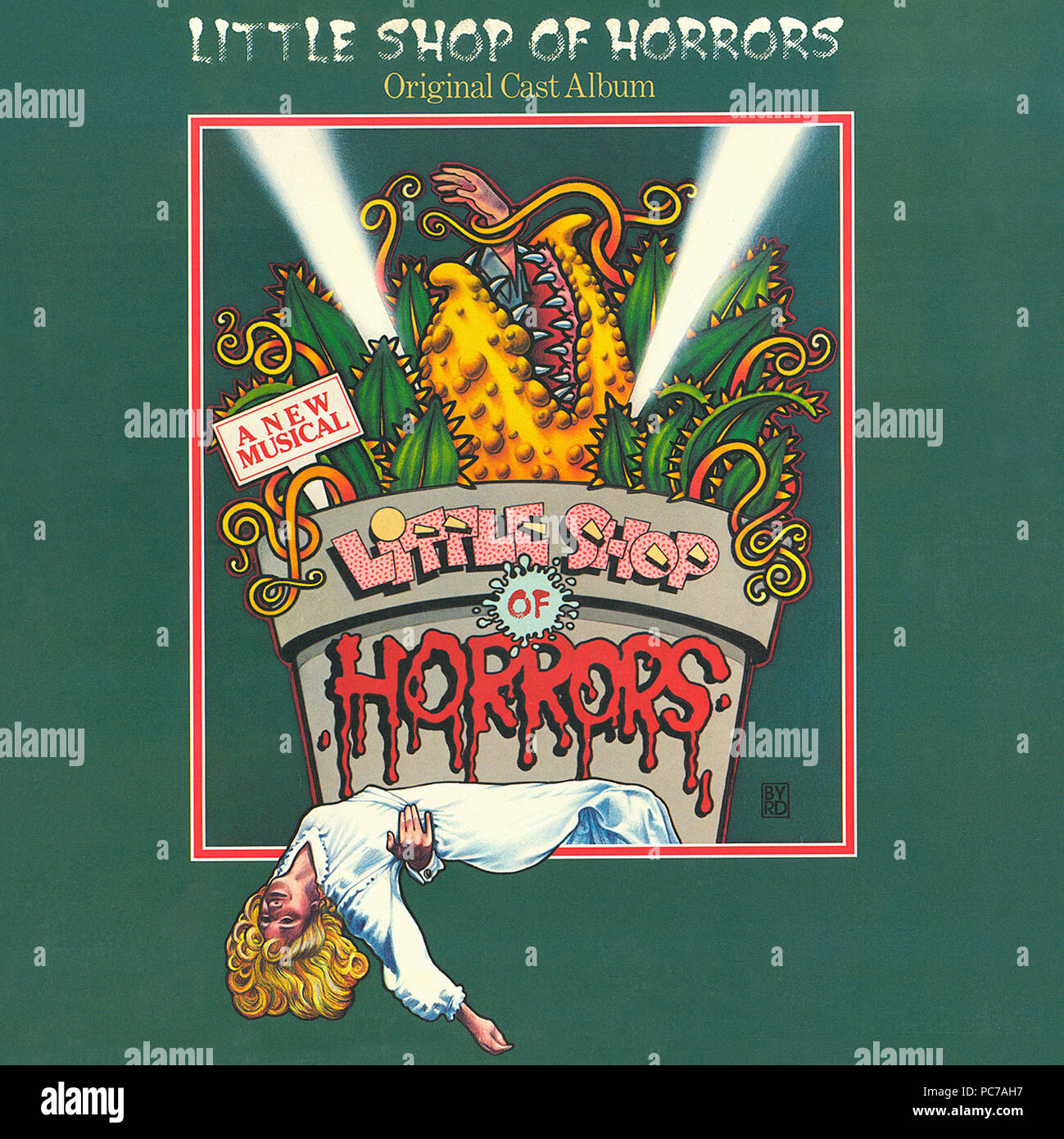 Little Shop of Horrors - cast originale - album in vinile vintage cover album (anteriore) Foto Stock