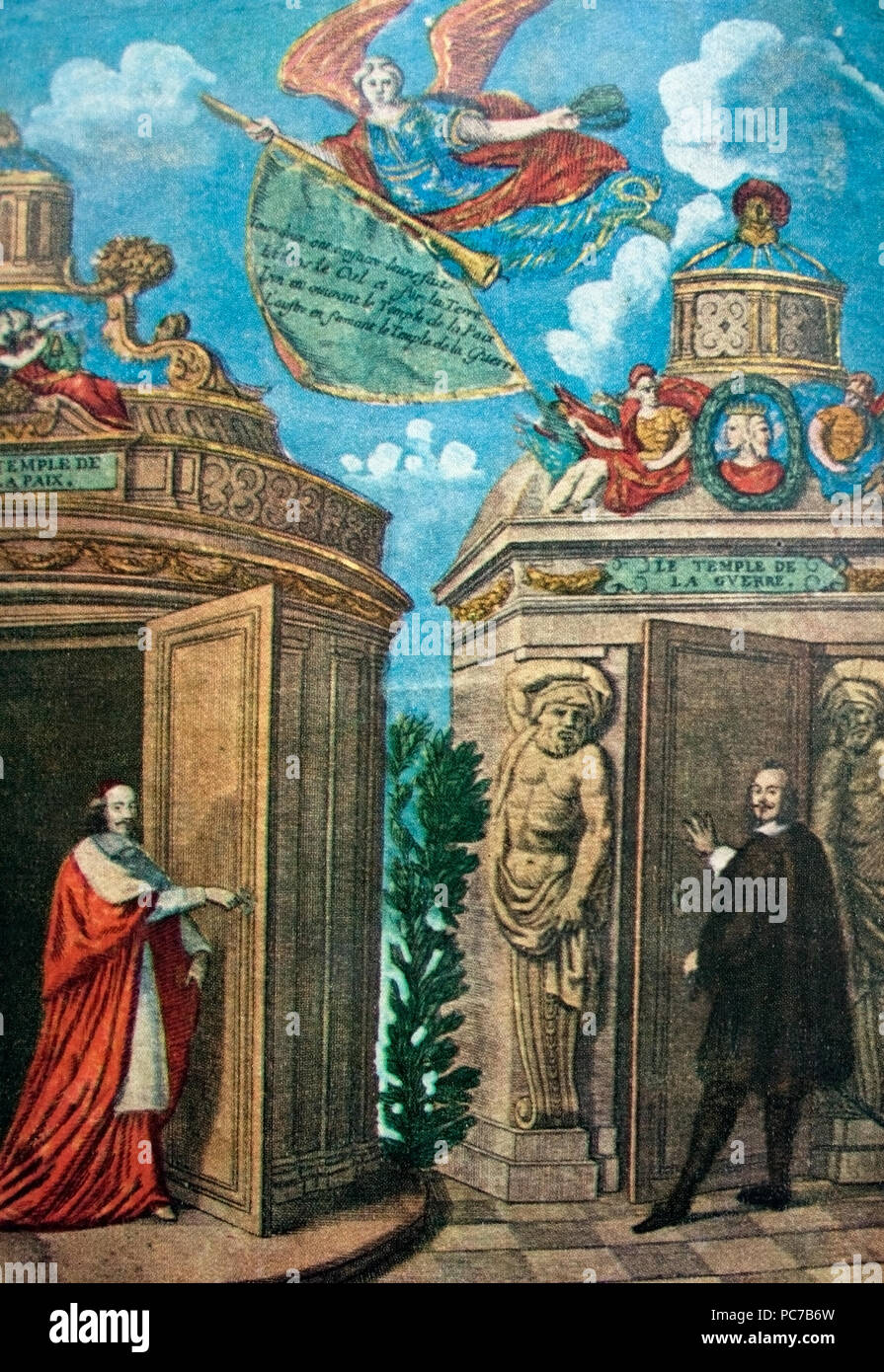 409 Mazarin apre il Tempio della Pace Foto Stock