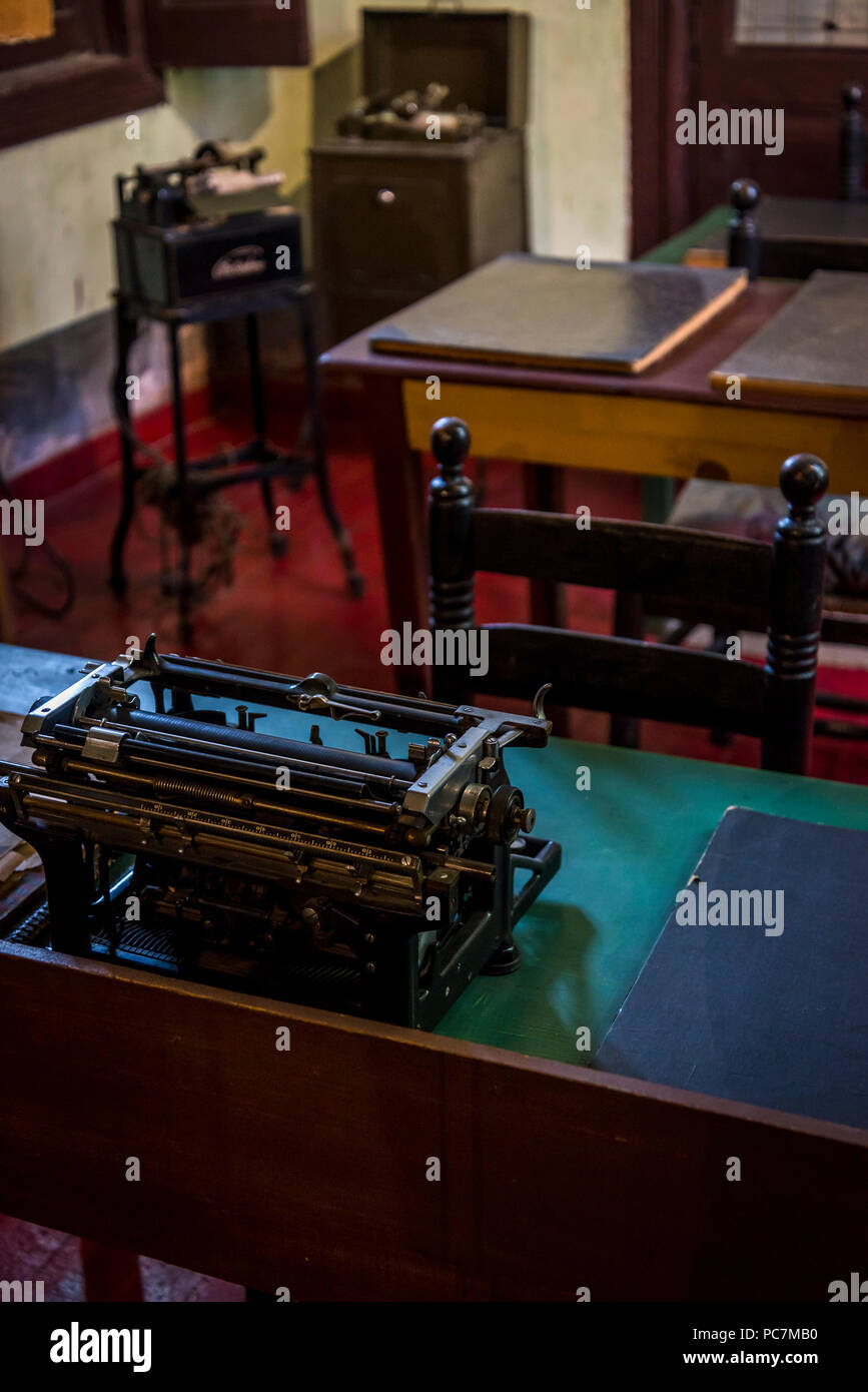 Leon Trotsky Museum, ufficio e sala stampa, Coyoacan, Città del Messico, Messico Foto Stock