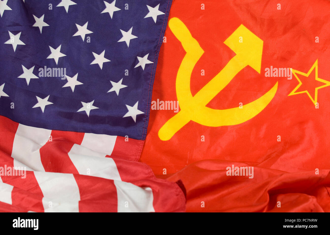 Urss USA Bandiere Foto Stock